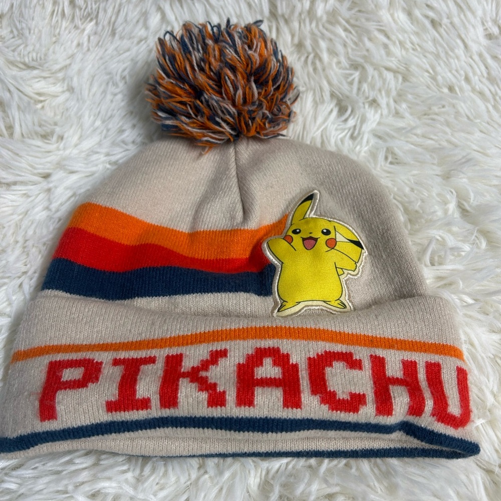 Nintendo Pokémon Knit Beanie with Red and Blue Accents